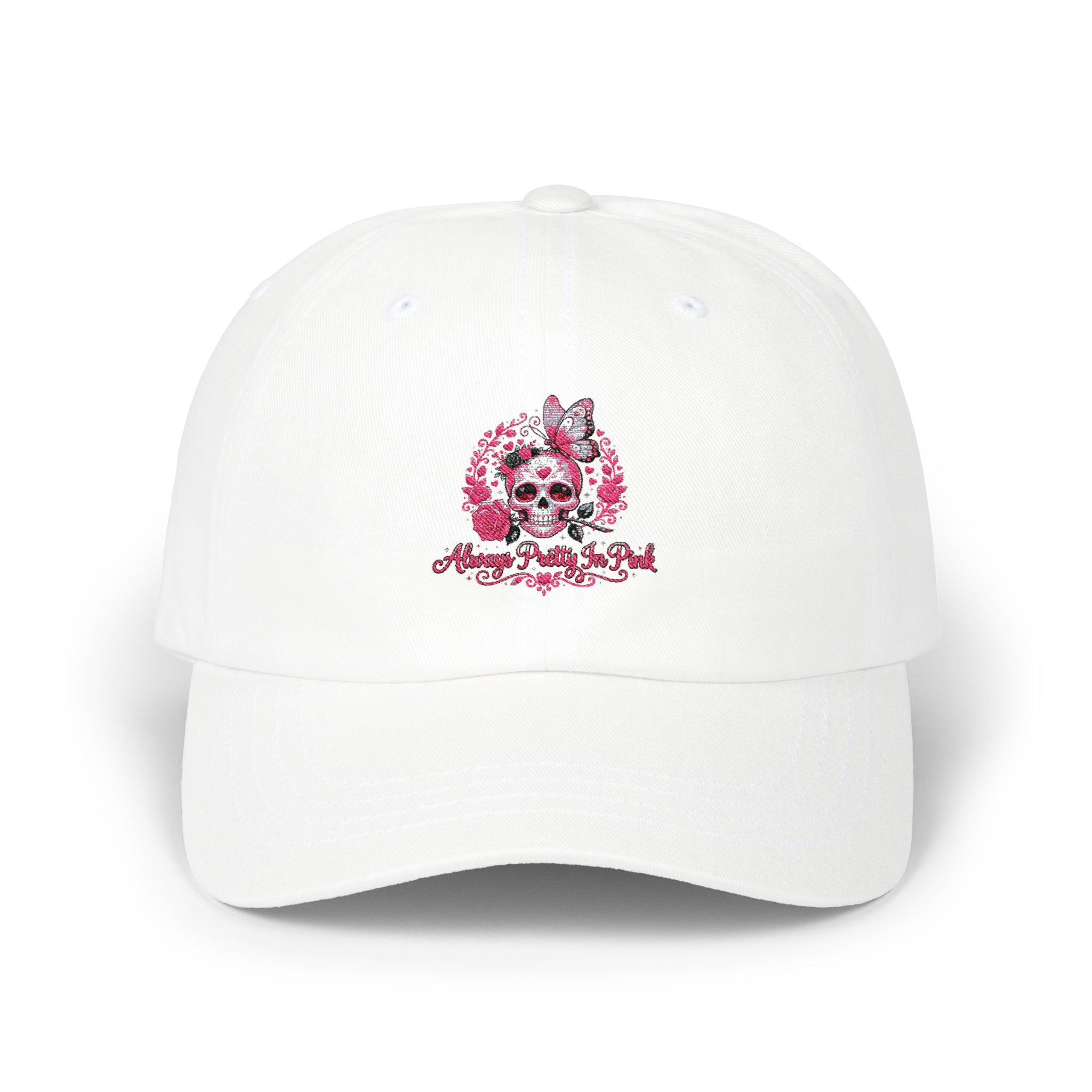 Skull & Roses Embroidered Baseball Hat