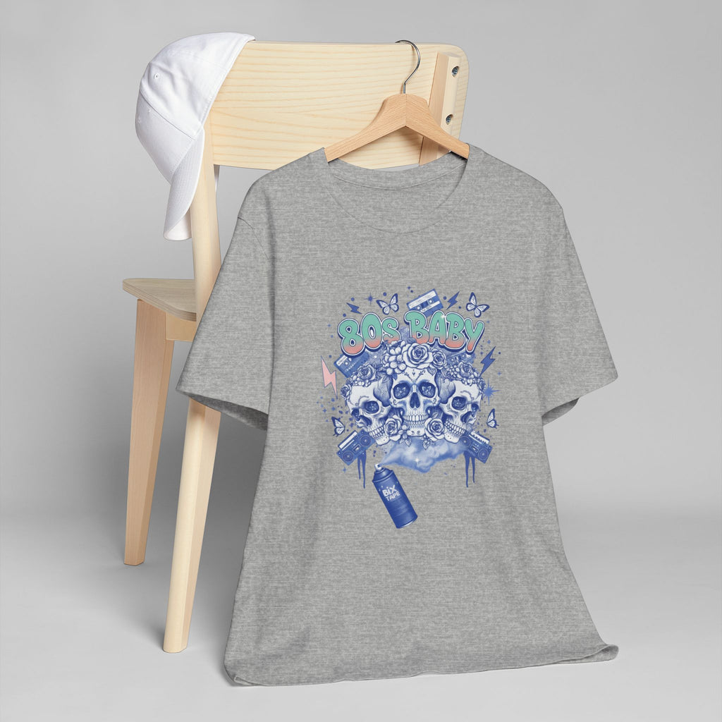 80s Baby Graphic Tee — Cobalt Blue & White