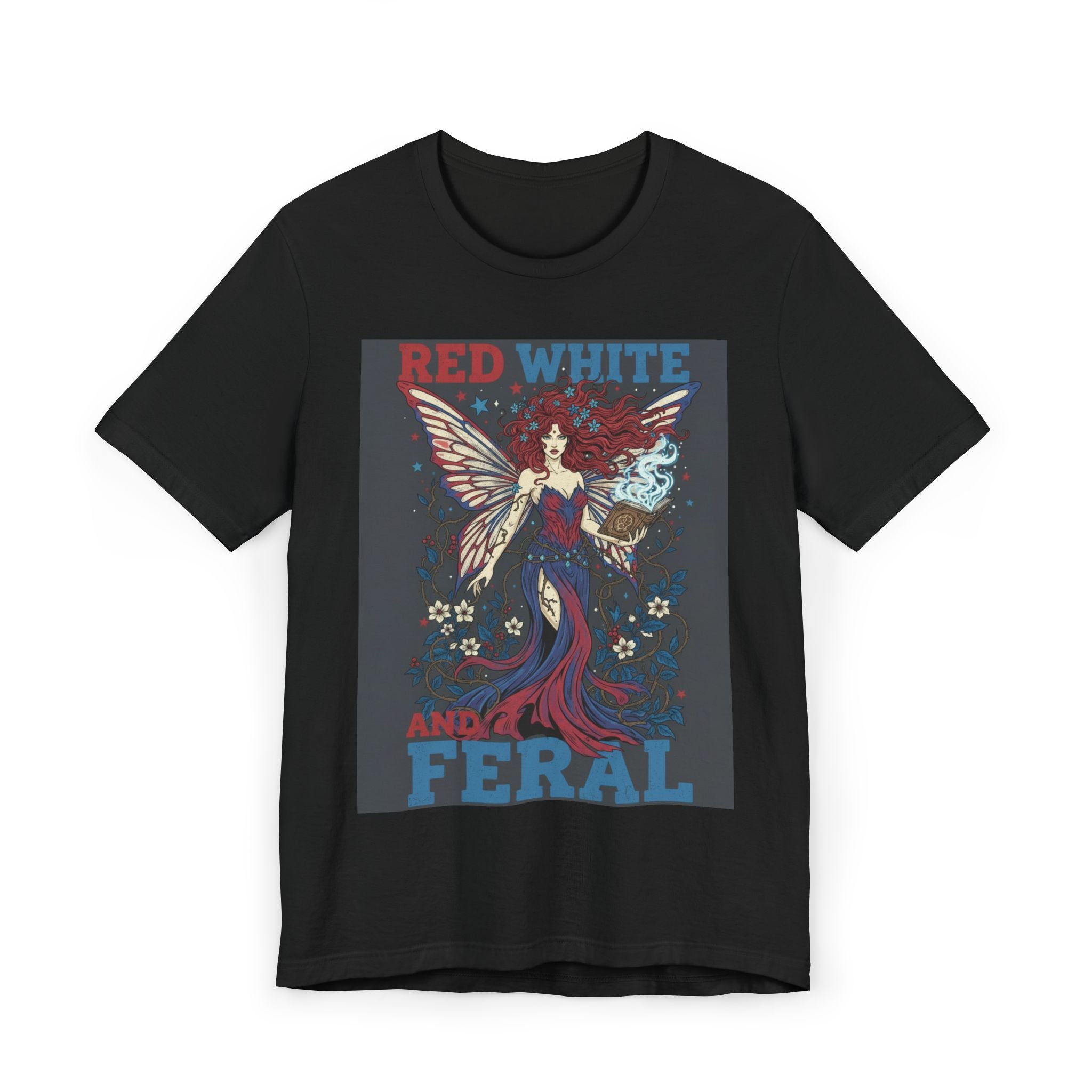 Red White and Feral Fairy Graphic Tee