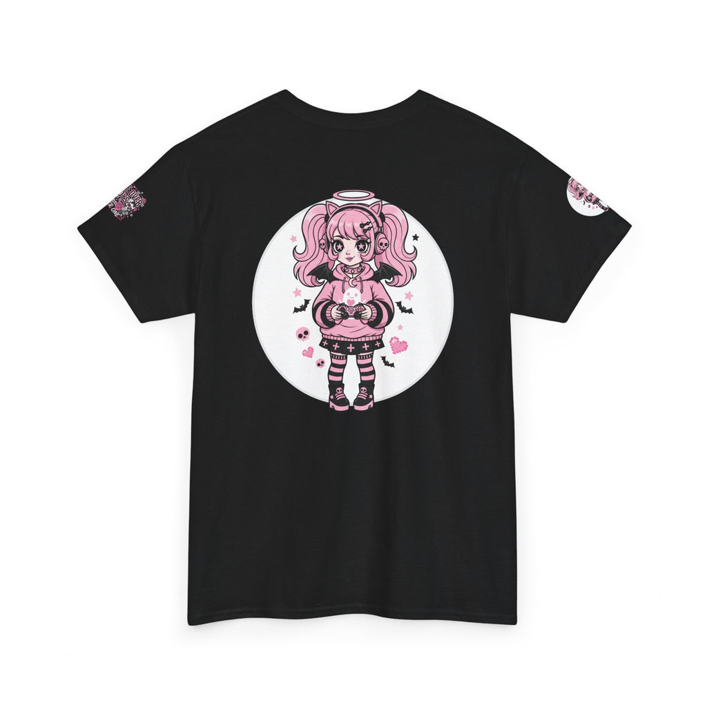 Game Over Boys Tee — 'Player One' Cute Pink Gamer Angel Graphic T-Shirt