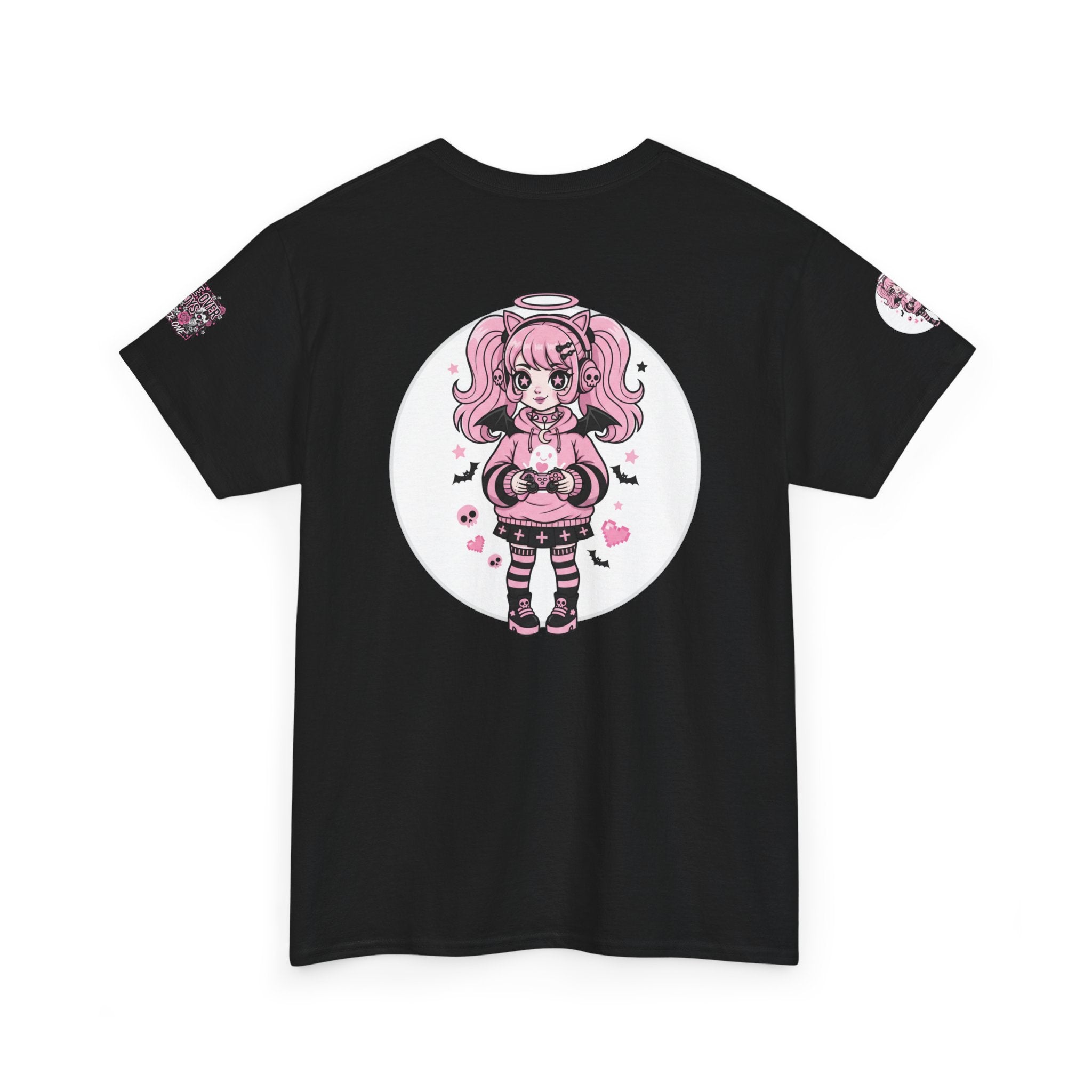 Game Over Boys Tee — 'Player One' Cute Pink Gamer Angel Graphic T-Shirt